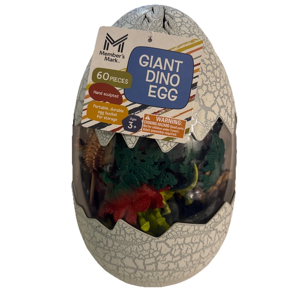 Member's Mark Dino Egg Bucket, 60 pc.‎ Toys Dinosaurs, Egg Storage Container.